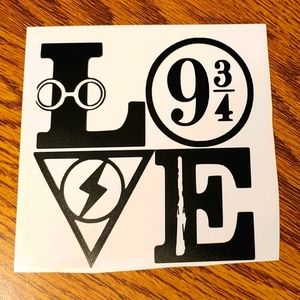 LOVE Harry Potter Vinyl Decal